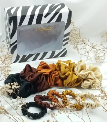 AUTUMN-10: Exciting Gift/Self-Pamper Box - 10 Silky Scrunchies