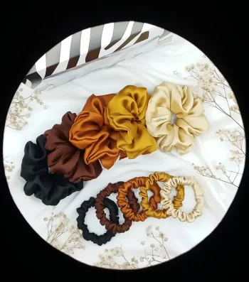 AUTUMN-10: Exciting Gift/Self-Pamper Box - 10 Silky Scrunchies_a