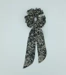 Beige-Black-Cotton-Bow-Scrunchie-2