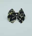 Black-Beige-Cotton-Bow-Hair-Tie