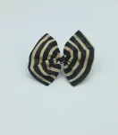 Black-Beige-Cotton-Bow-Hair-Tie-2