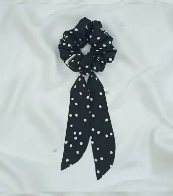 Black-Polka-Dot-Cotton-Bow-Scrunchie