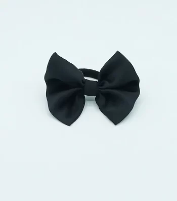 Black-Silky-Bow-Hair-Tie