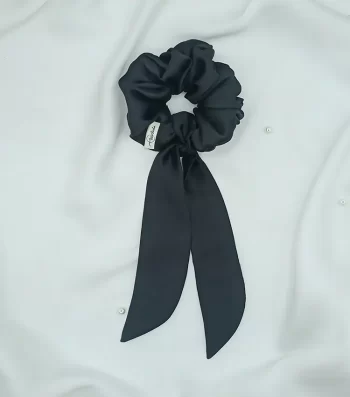 Black-Silky-Bow-Scrunchie