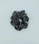 Black-White-Chiffon-Classic-Scrunchie-1