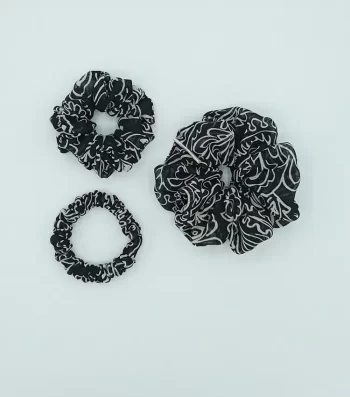 Black-White-Chiffon-Triple-Scrunchie-Pack