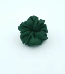 Bottle Green Silky Rose Hair Tie