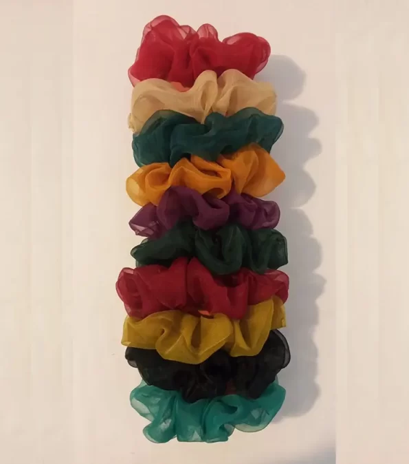 Bundle-of-10-Organza-Classic-Scrunchies-2