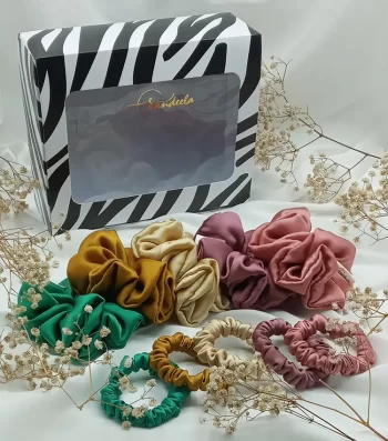 CHARMING-10: Exciting Gift/Self-Pamper Box - 10 Silky Scrunchies