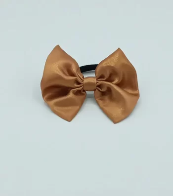 Copper-Shiny-Bow-Hair-Tie