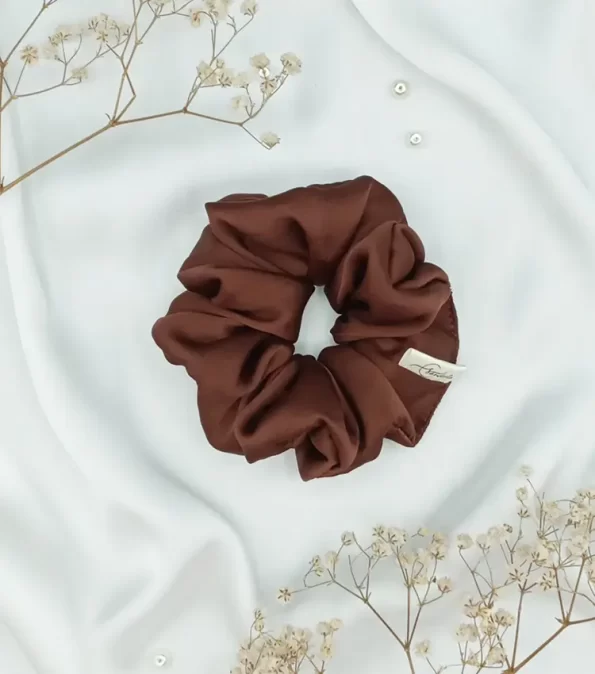 Dark-Brown-Silky-Classic-Scrunchie