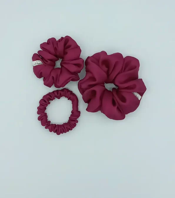 Magenta-Silky-Triple-Scrunchie-Pack