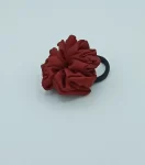 Maroon Silky Rose Hair Tie