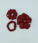 Maroon-Silky-Triple-Scrunchie-Pack