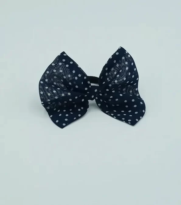 Navy-Blue-Polka-Dot-Chiffon-Bow-Hair-Tie