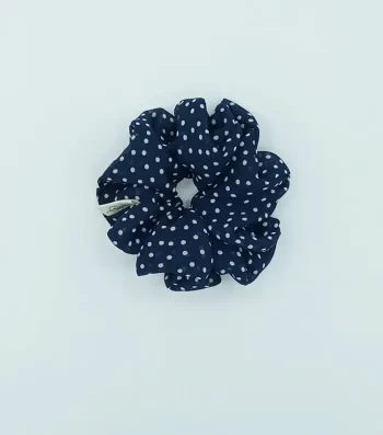 Navy-Blue-Polka-Dot-Chiffon-Classic-Scrunchie