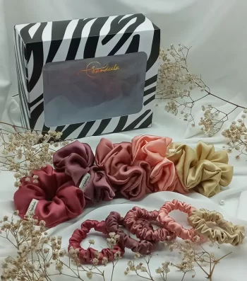 PRETTY-10: Exciting Gift/Self-Pamper Box - 10 Silky Scrunchies