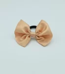 Peach-Shiny-Bow-Hair-Tie-1