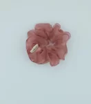 Pink Organza Classic Scrunchie