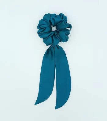 Prussian-Blue-Silky-Bow-Scrunchie