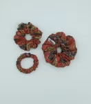 Red Cotton Triple Scrunchie Pack