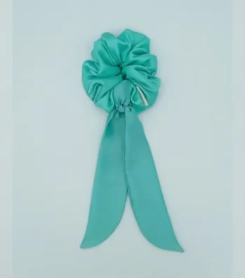 Sea-Green-Silky-Bow-Scrunchie