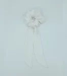 White Silky Bow Scrunchie