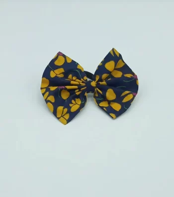 Yellow-Cotton-Bow-Hair-Tie