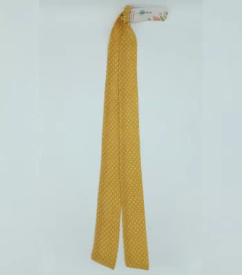 Yellow-Polka-Dot-Chiffon-Long-Hair-Ribbon