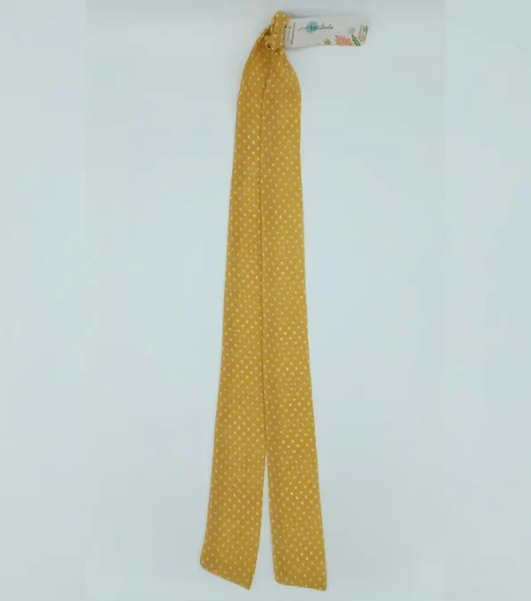 Yellow-Polka-Dot-Chiffon-Long-Hair-Ribbon