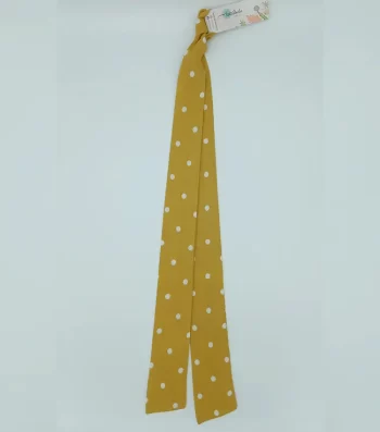 Yellow-Polka-Dot-Cotton-Long-Hair-Ribbon